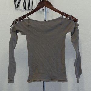 Free people top with details on shoulder